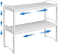 Set of 2 Expandable Kitchen Cabinet Shelves Organizers, Stackable Adjustable by X-cosrack