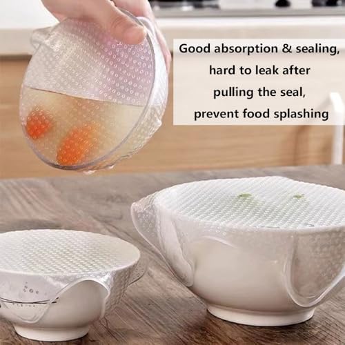 Silicone Bowl Lids, 3 Different Sizes, Reusable