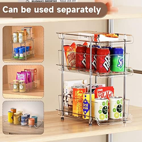 3 Tier Clear Bathroom Organizer with Dividers