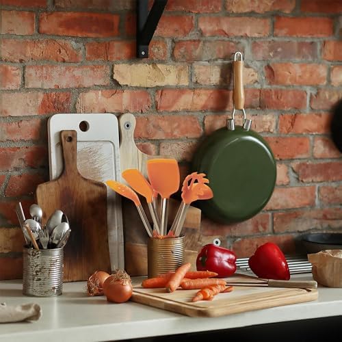 Marsrut 7-Piece Silicone Cooking Utensil Set, Orange