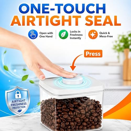 Airtight Food Storage Containers with Lids – 6 Pack BPA-Free Pop
