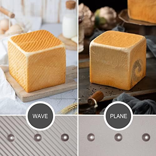 CHEFMADE Mini Pullman Loaf Pan with Lid, 0.55Lb Dough Capacity