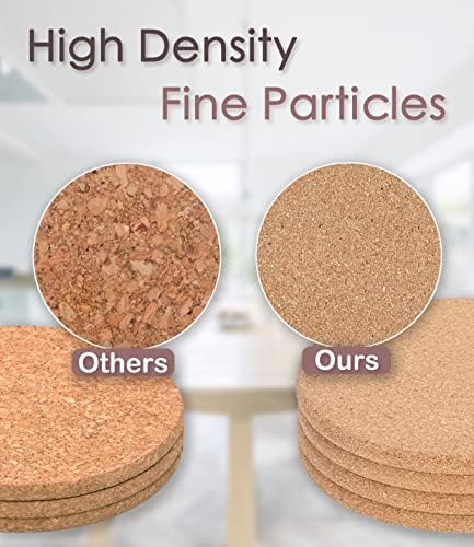 Cork Trivets for Hot Dishes, Hot Pots and Pans, 8 Inch 4 Pcs