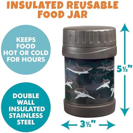 Bentology Insulated 13Oz Food Jar for Kids- Hot or Cold Food, Soups