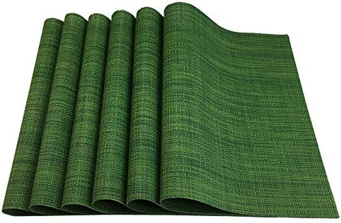 Placemats Set of 6 for Dining Table Stain Resistant Washable PVC