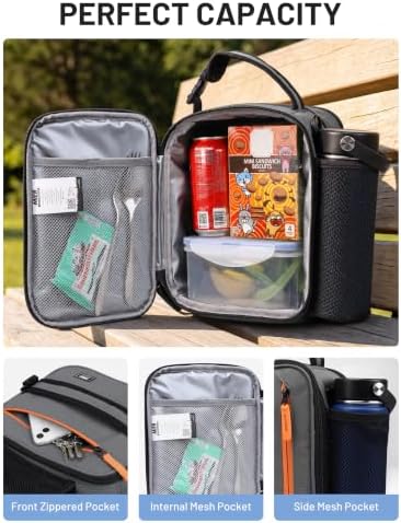 MIER Expandable Small Lunch Box for Men Women Kids Work School
