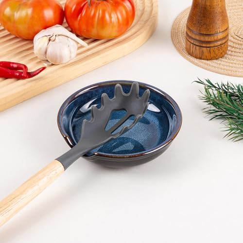 Ceramic Spoon Rest for Stove Top, Spoon Holder for Kitchen Counter