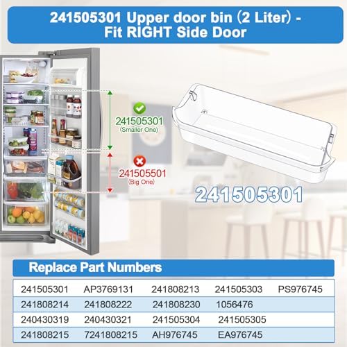 [2 PACK] 241505301 Refrigerator Door Bin Compatible with Frigidaire