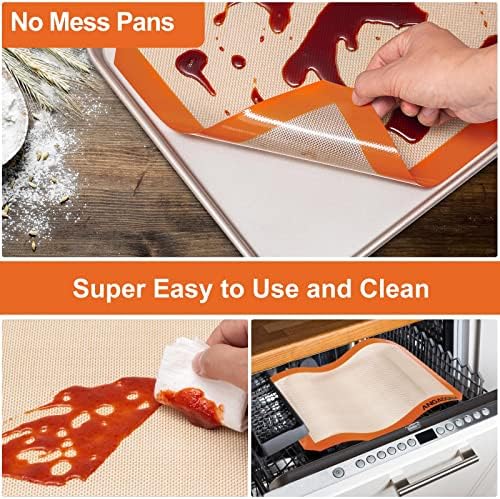 Macaron Silicone Baking Mats, No Stick and Easy Clean Reusable