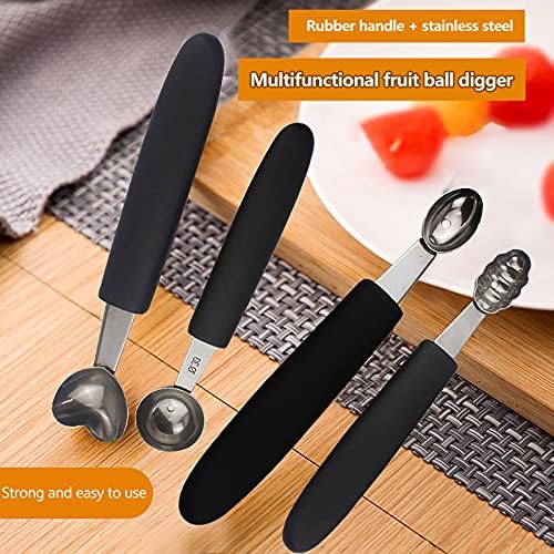 7Pcs Melon Baller Scoop Set, Stainless Steel Ball Spoon, Smooth Round