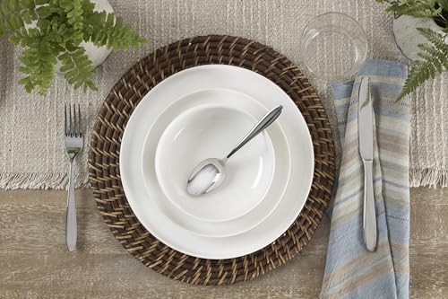 Oneida 24 Seven White Porcelain 18-Piece Dinnerware Set for 6