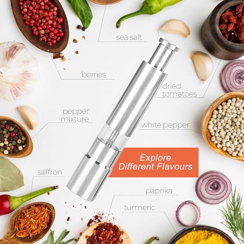 Stainless Steel Salt and Pepper Grinder Set