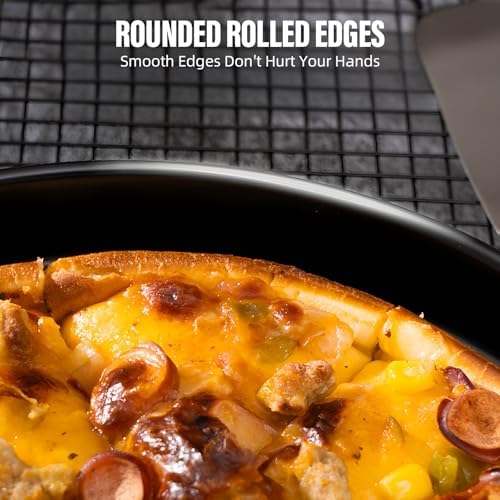 10 Inch Deep Dish Pizza Pan, Aluminum Pizza Pan for Oven, Thicken