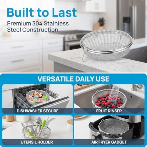 Round Stainless Steel Dishwasher Silverware Basket