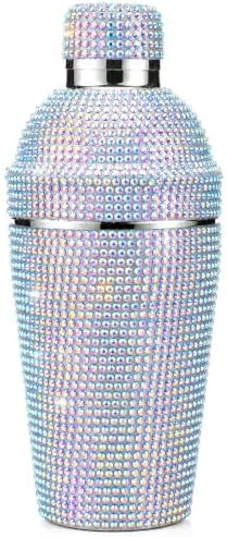Meanplan 25 oz Diamond Cocktail Drink Shaker Rhinestone Martini Shaker