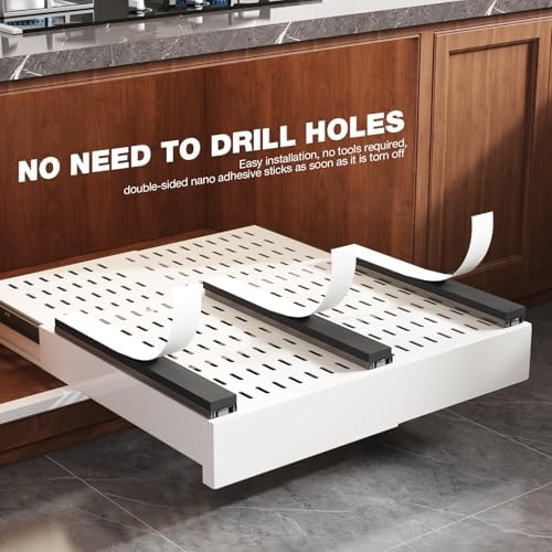 Seinloes Pull Out Cabinet Organizer,4-Side Expandable to Maximize