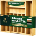ROYAL CRAFT WOOD Bamboo Silverware Organizer, 9 Slot