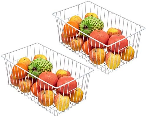 16Lx12W inch Wider Freezer Storage Organizer Baskets Container, Deep