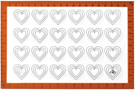 Round & Heart Shape Macaron Silicone Baking Mat Half Sheet