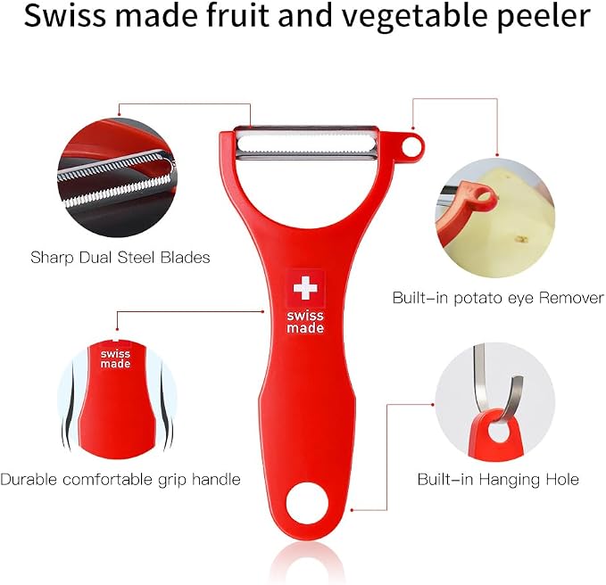 Original Swiss Made Peeler Vegetable&Fruits stainless steel blade Peeler - Image 6