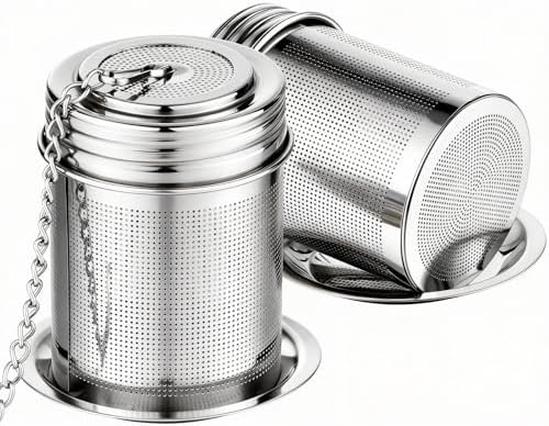 Tea Filter, 2-Pack Cooking Infuser with Extra Fine Mesh Tea Ball