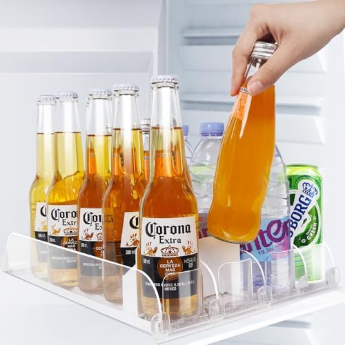 Stackable Soda Can Organizer for Refrigerator, Automatic Drink