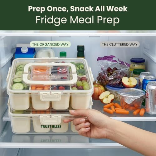 Snackle Box Container 2 Pack with Lid & Handle | BPA-Free