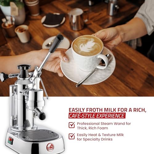 La Pavoni EPC-8 Europiccola Lever Espresso Machine, Chrome and Silver