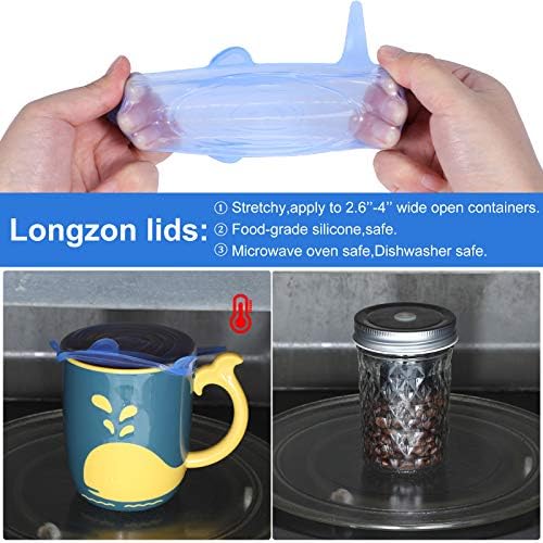 Patelai Silicone Stretch Can Lids, 24 Pcs