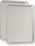 Commercial Quality Baking Sheet Pan Set, Natural Aluminum Cookie Sheet by UmiteChef