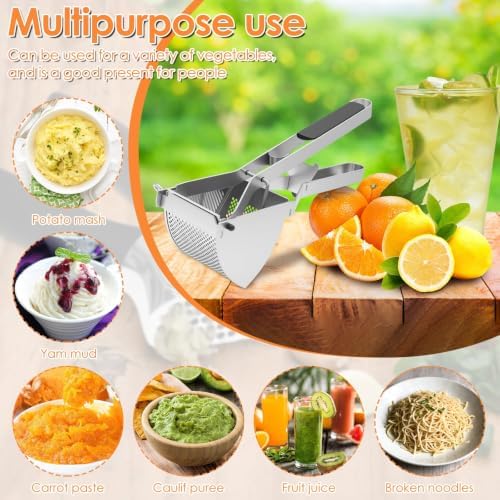 Potato Ricer Stainless Steel 22oz Large Mashed Potato Ricer for Masher