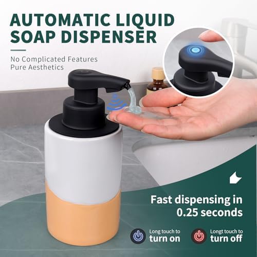 BosilunLife Automatic Soap Dispenser Ceramic Hand Free Soap Dispenser