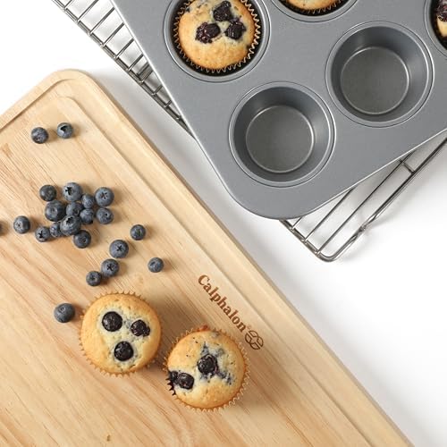 Calphalon Titan Steel Core PFA Free Nonstick 12 Cup Cupcake Muffin