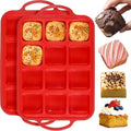 Brownie Pan with Dividers, Silicone Brownie Pan with Metal Frame 24