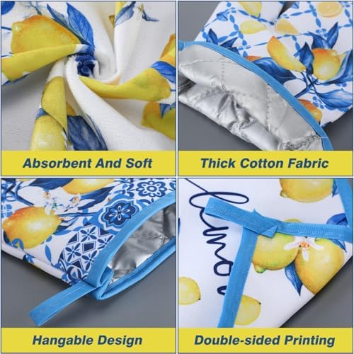 FoldTier 6 Pcs Capri Lemon Kitchen Decoration Amalfi Coast Kitchen