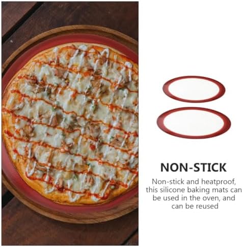 2pcs round Silicone Baking Mats for Baking and Roasting