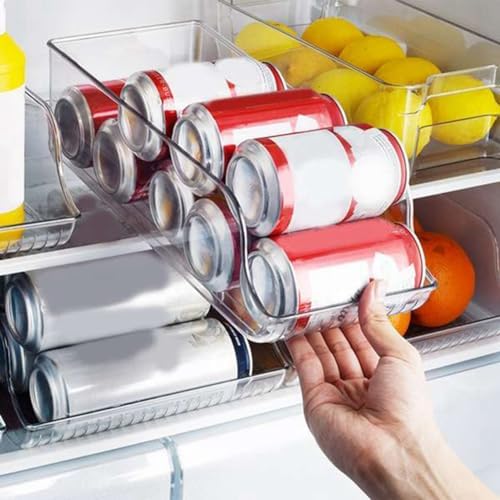 3pcs Drink Dispenser Organizer for Refrigerator, Clear Plastic
