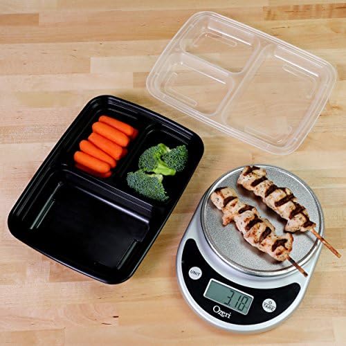 Freshware Meal Prep Containers [50 Pack] 3 Compartment Food Storage