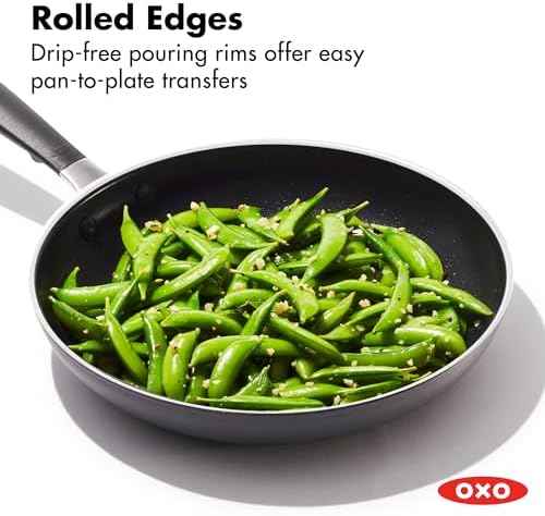 OXO 3-Piece Nonstick Frying Pan Set (8", 10", 12"), PFAS-Free Ceramic