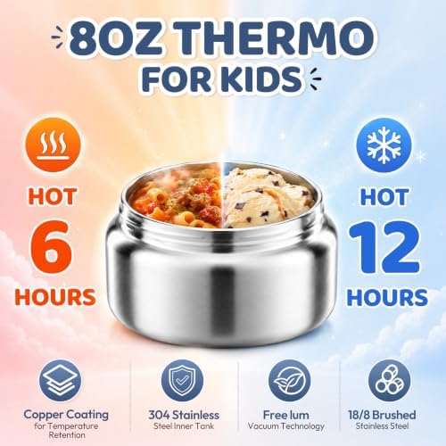 Itslife Kids Bento Lunch Box with 8oz Soup Thermo (Black)