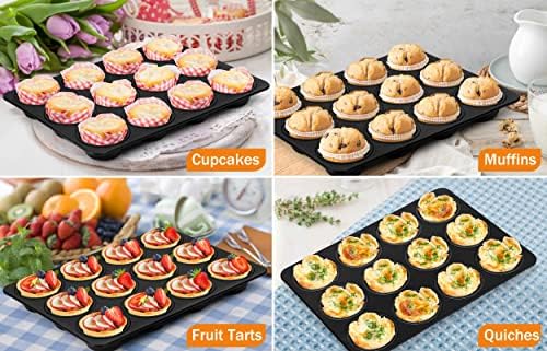 TeamFar Muffin Pan, 12 Cup Muffin Tin Cupcake Baking Pan