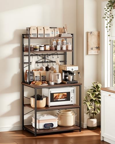 VEVOR 31.5-Inch Bakers Rack with 12 S-Shaped Hooks