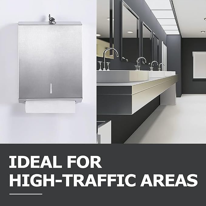 2 Packs Paper Towel Dispenser Wall Mount Commercial, Touchless Hand Towel - Image 7