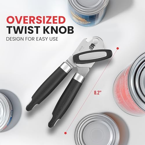 Zulay Kitchen Can Opener with Large Bottle Opener