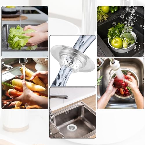 5 Pack Drain Cover Bathroom Sink Stainless Steel Sink Strainer