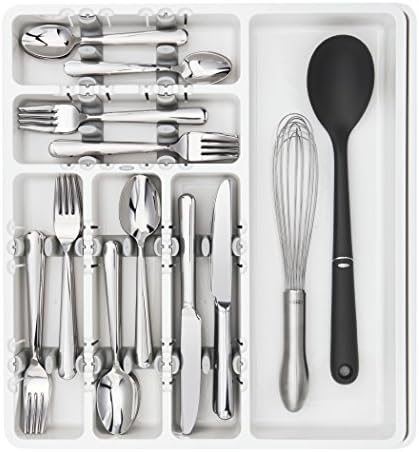 OXO Good Grips Large Expandable Utensil Organizer, White