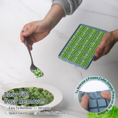 1 Tbsp Silicone Freezer Molds,Perfect for Storing Garlic, Ginger