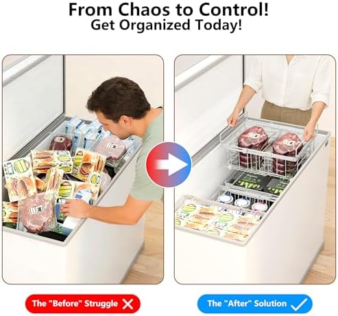 Freezer Organizer Bins, 4-Pack for Deep Freezers