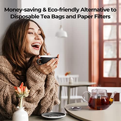 Reinmoson Extra Fine Mesh Tea Infuser for Loose Leaf Tea Steeper