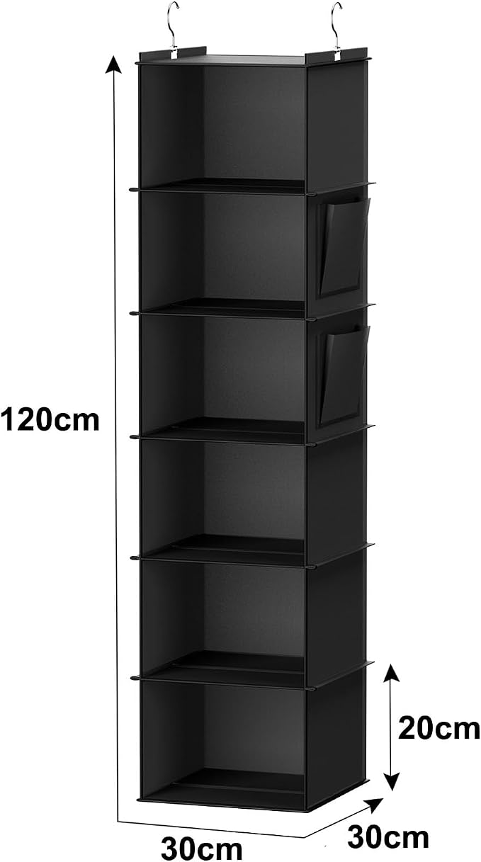 YOUDENOVA Hanging Closet Organizers and Storage, 6-Shelf Hanging Closet Shelves - Image 3